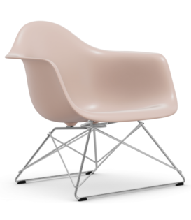 Vitra Eames LAR Lounge Stoel met arm, chrome onderstel