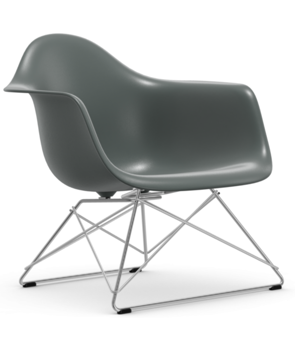 Vitra  Eames LAR Lounge Stoel met arm,  chrome onderstel
