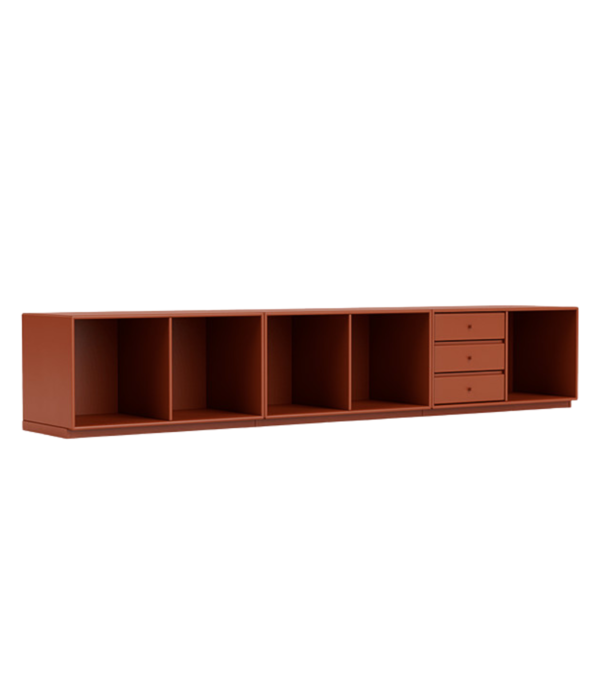 Montana Furniture Montana Selection - Rest bench low bookshelf with plinth H3