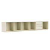 Montana Selection - Rest bench low bookshelf with plinth H3