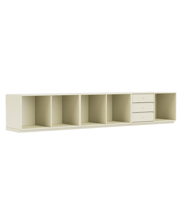 Montana Furniture Montana Selection - Rest bench low bookshelf with plinth H3