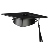 Student Graduation hat zwart