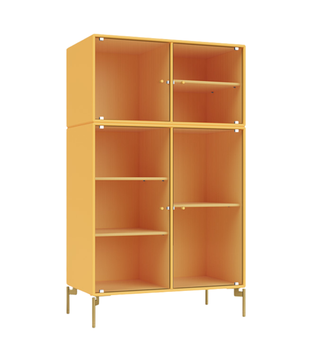 Montana Furniture  Montana Selection Ripple 3 glass cabinet with legs