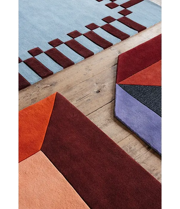 Layered  Layered Teklan Frame Rug Mullbery Sky