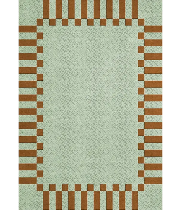 Layered  Layered Teklan Frame Rug Pistachio Camel