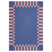 Layered - Teklan Frame Rug Cobalt Salom  100% wool