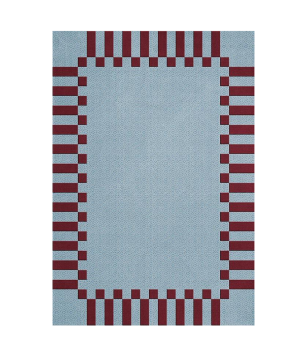 Layered  Layered Teklan Frame Rug Mullbery Sky