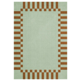 Layered - Teklan Frame Rug Pistachio Camel  100% wool