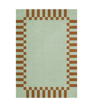 Layered Teklan Frame Rug Pistachio Camel
