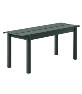Linear Steel Bench dark green 110cm