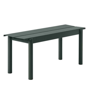 Muuto Linear Steel Bench dark green 110cm
