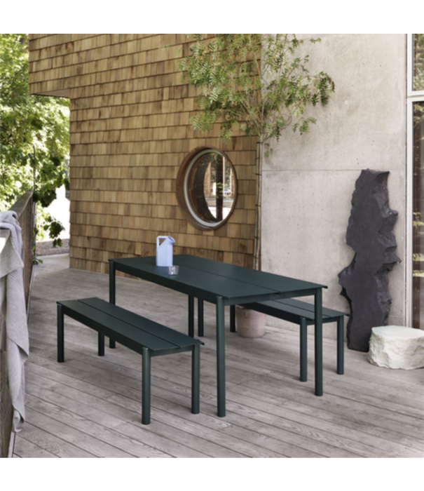 Muuto  Linear Steel Bench dark green 110