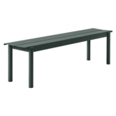 Linear Steel Bench dark green 170