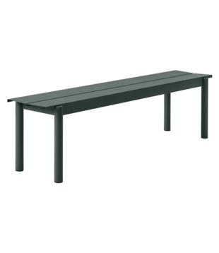Muuto Linear Steel Bank dark green 170cm