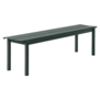 Muuto Outdoor - Linear Steel bank dark green 170 x 34