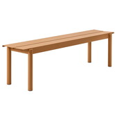 Linear Steel bench burnt orange