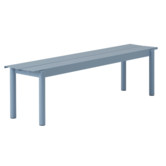 Muuto Outdoor - Linear Steel bench pale blue 170 x 34
