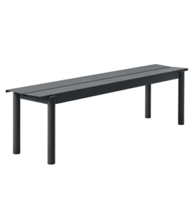Muuto Linear Steel Bank anthracite black 170cm