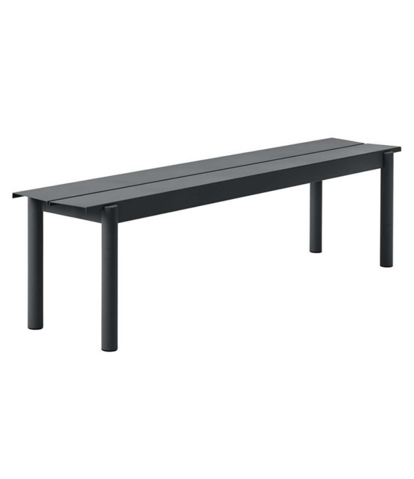 Muuto Linear Steel Bench anthracite black 170