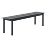 Muuto Outdoor - Linear Steel bench anthracite black 170 x 34
