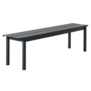 Muuto Outdoor - Linear Steel bank anthracite black 170 x 34