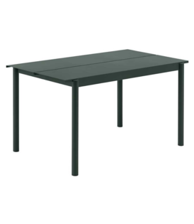 Linear Steel Table dark green 140 x 75