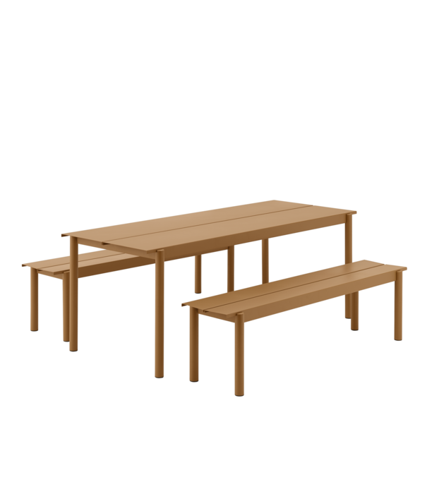 Muuto Muuto Linear Steel Table burnt orange 140cm