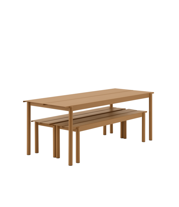 Muuto Muuto Linear Steel Table burnt orange 140cm