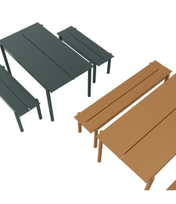 Muuto Muuto Linear Steel Table burnt orange 140cm