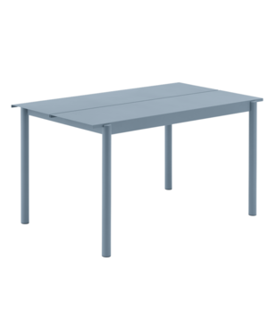 Linear Steel Table pale blue 140 x 75