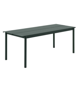 Muuto - Linear Steel Table dark green L 200