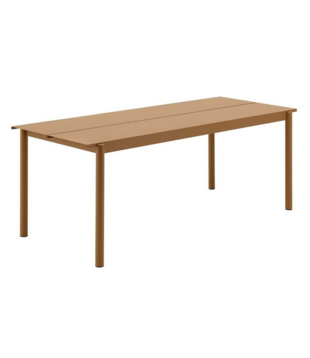 Muuto - Linear Steel Table burnt orange L 200