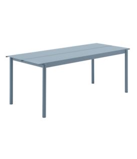 Linear Steel Table pale blue 200 x 75