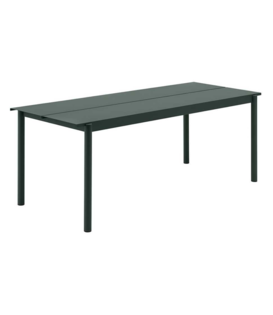 Muuto - Linear Steel Table dark green L 220
