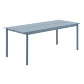 Linear Steel Tafel pale blue 220cm