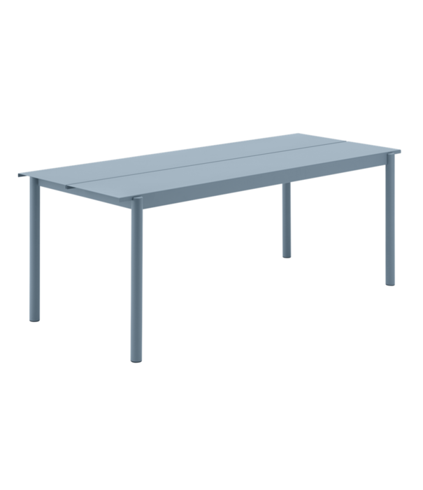 Muuto  Muuto Outdoor - Linear Steel tafel pale blue