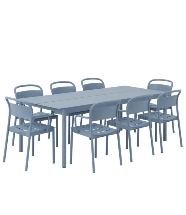 Muuto Muuto Linear Steel Table pale blue 220cm