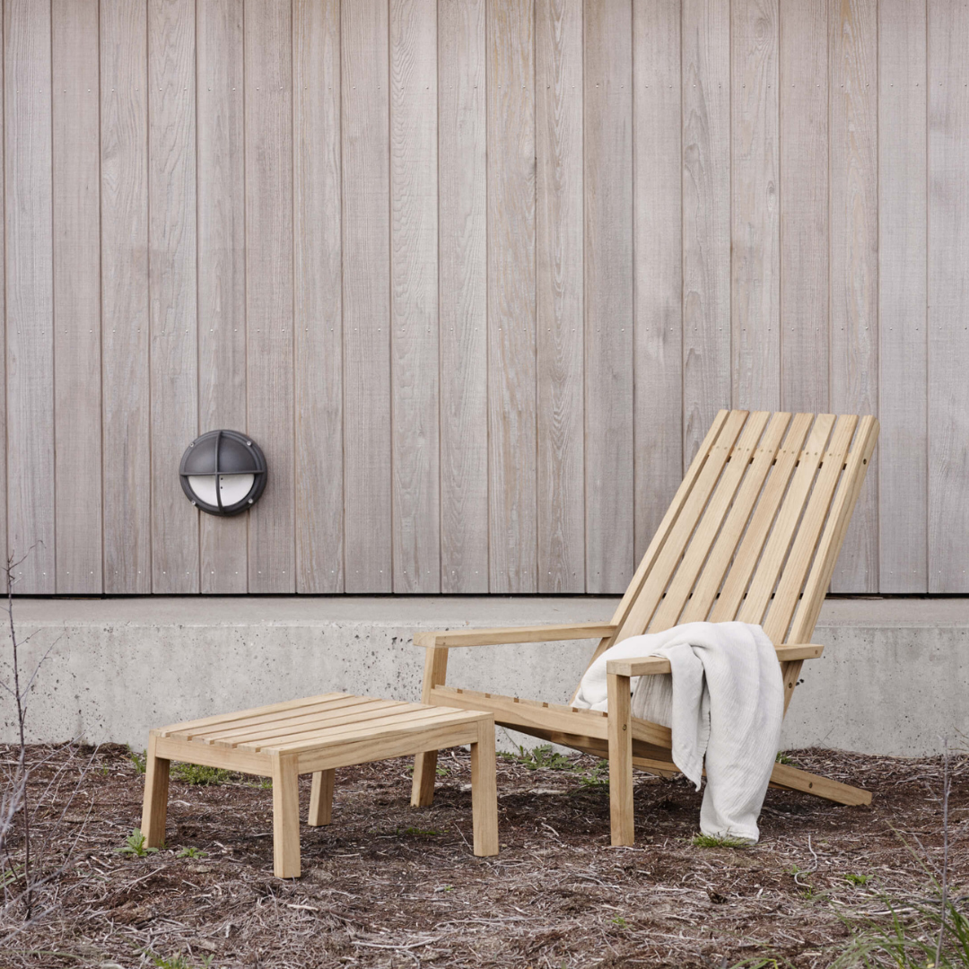 Between Lines Deck Chair Teak NORDIC NEW