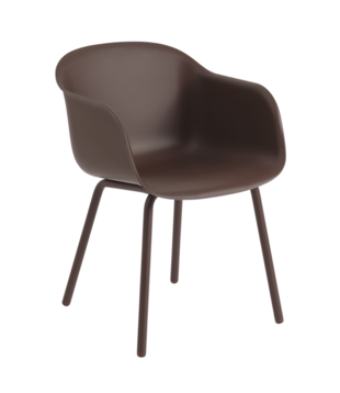 Fiber Outdoor Armchair brown red