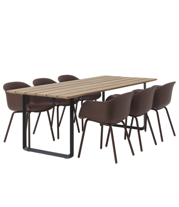 Muuto  Fiber Outdoor Armstoel zwart