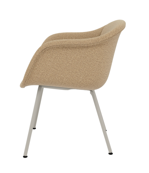 Muuto  Muuto Fiber Soft Armchair Ecriture sand, tube base