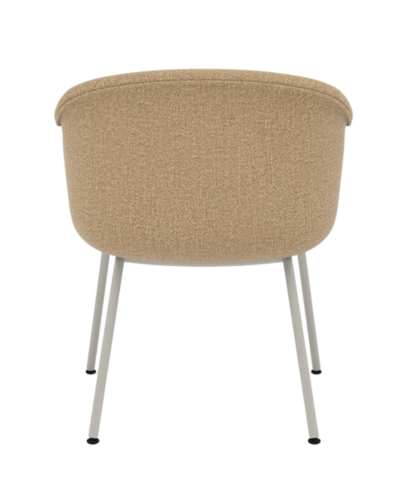 Muuto  Muuto - Fiber Soft Armstoel Ecriture, tube grijs voet