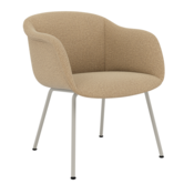 Muuto - Fiber Soft Armchair Ecriture, tube grey base