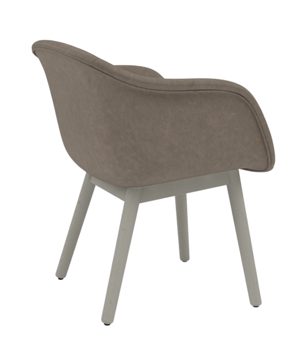 Muuto  Muuto - Fiber Soft Armchair Grace leather, wood base