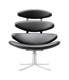 Fredericia - Corona Lounge Chair black leather