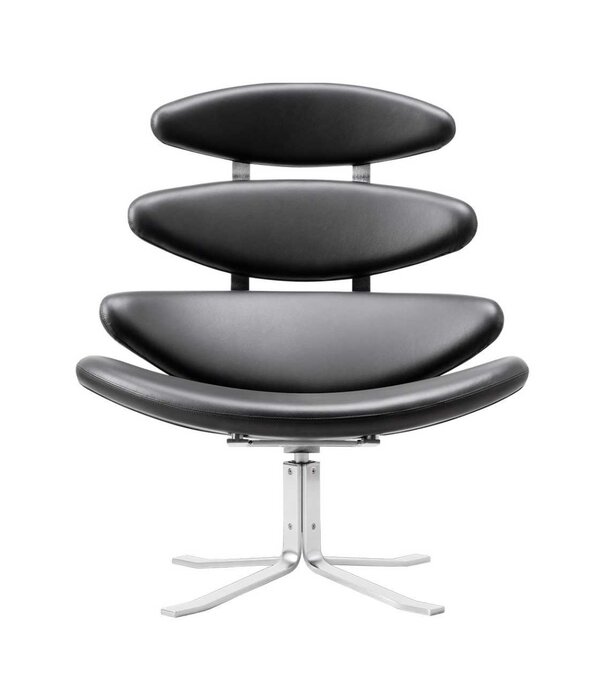 Fredericia  Model 5000 Corona Lounge Chair black leather