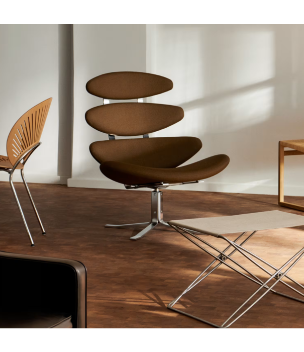 Fredericia  Model 5000 Corona Lounge Stoel zwart leer