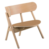 Northern -Oaki lounge chair light oak - camel leather seat padding