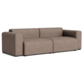 Hay Mags Low arm 2.5 seater Sofa comb.1, Sense Nougat leather