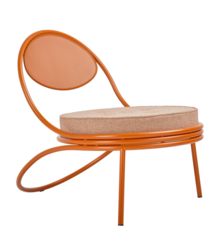 Gubi - Copacabana Outdoor lounge stoel oranje, kussen Lorkey 44